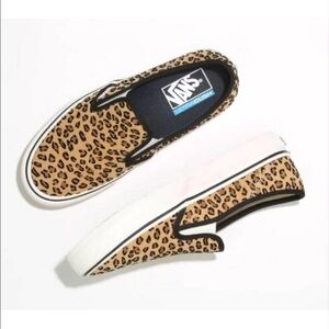 VANS ULTRACUSH WOMENS Mini Leopard Print SF Slip-On Suede Marshmallow.